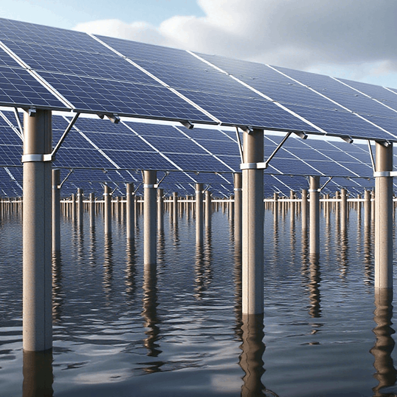 Fishery-Solar Complementary Mounting System detail Fishery-Solar Complementary Mounting System detail
